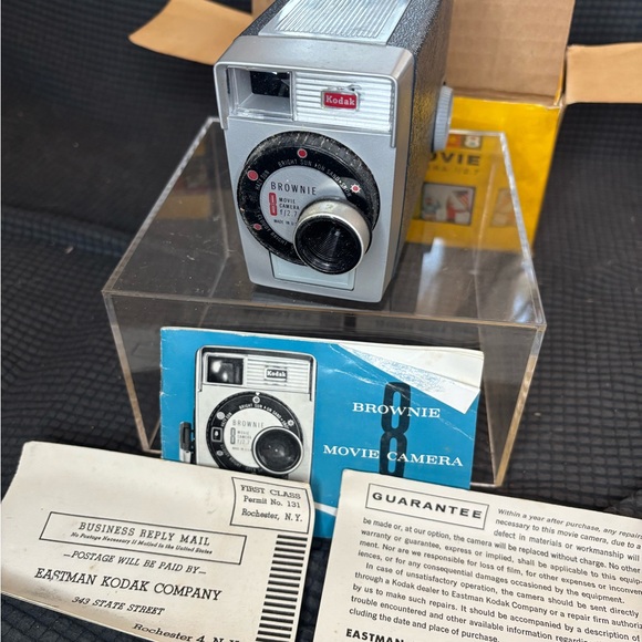 Vintage Kodak Brownie 8mm Movie Camera with Box and Inserts Untested